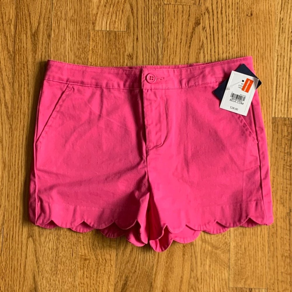 crown & ivy Girls Scallop Shorts Size 6X NWT